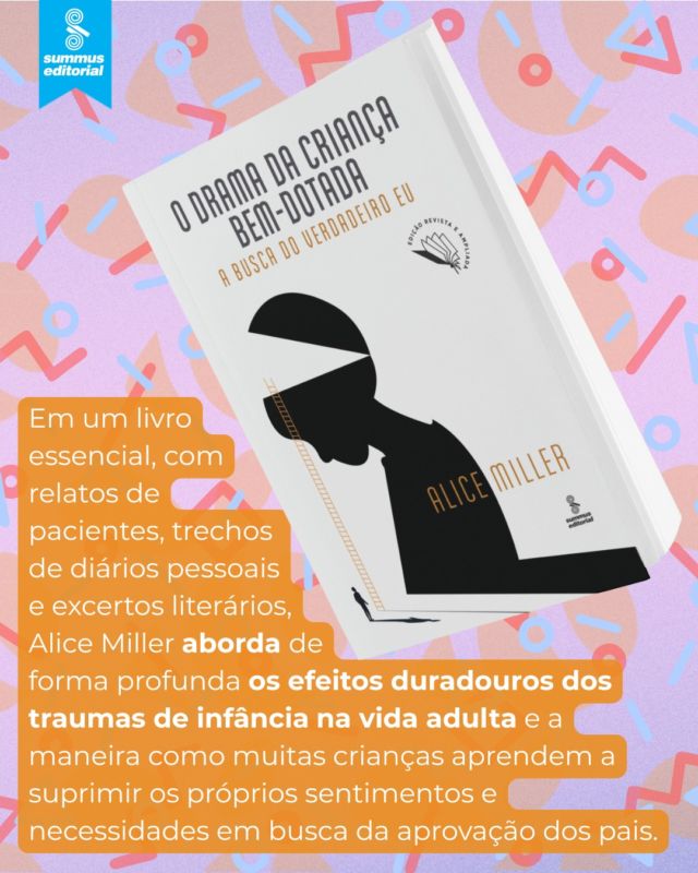 Conheça "O drama da criança bem-dotada - A busca do verdadeiro eu", em edição revista e ampliada
Quando crianças, muitos de nós aprendemos a esconder nossos sentimentos e necessidades para corresponder às expectativas de nossos pais e, desse modo, garantir o “amor” deles. Segundo Alice Miller, esse dom de se adaptar é uma estratégia de sobrevivência diante dos abusos sofridos na infância, e tem um custo: a supressão do próprio eu. É com base nessa compreensão que a autora examina os efeitos duradouros dos traumas de infância, que se traduzem em sentimentos de vazio e alienação. Ilustrado com relatos de pacientes, trechos de diários pessoais e excertos literários, este livro ajuda o leitor a reconhecer as próprias emoções e necessidades e descobrir sua verdade interior. Esta nova edição inclui um posfácio escrito pela autora e, ainda, o texto “As raízes da violência”, inédito em português, em que Miller faz um resumo das consequências trágicas da violência contra a criança.
#trauma #traumasdeinfancia #verdadeinterior #summuseditorial