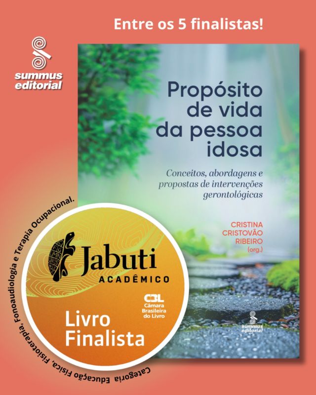 Com orgulho informamos que “Propósito de vida da pessoa idosa” (Summus) está entre os 5 finalistas do Prêmio Jabuti Acadêmico 2025 na categoria Educação Física, Fisioterapia,
Fonoaudiologia e Terapia Ocupacional !!!
Com o aumento da longevidade, o bem-estar das pessoas idosas tem ganhado atenção; porém, no Brasil, ainda são poucos os estudos dedicados ao tema do propósito de vida. Visando preencher essa lacuna, esta obra parte da premissa de que o propósito de vida é um componente fundamental de um envelhecimento ativo e saudável. Organizada por Cristina Cristovão Ribeiro, doutora em Gerontologia pela Unicamp, traz a contribuição de profissionais de diferentes áreas, especialistas no trabalho com pessoas idosas.
Entre os assuntos tratados estão: • O conceito de propósito de vida (PV) e os critérios para avaliá-lo; • A abordagem multidisciplinar do PV, da perspectiva da fisioterapia, da educação física, da terapia ocupacional, da nutrição e da musicoterapia; • O PV de idosos inseridos em diferentes contextos, inclusive em instituições de longa permanência; • A importância do PV para se ter uma aposentadoria produtiva, aprimorar o desempenho cognitivo e prevenir demências; • As lições aprendidas com os idosos que vivem nas blue zones, lugares onde a expectativa de vida supera, em muito, a média. Traz, ainda, relatos de casos que ilustram como o propósito de vida pode contribuir para a saúde física e mental das pessoas idosas.
#gerontologia #pessoaidosa #idoso #propositodevida #propósitodevida #propositodevidadoidoso #terceiraidade #summuseditorial #jabutiacademico #jabutiacadêmico